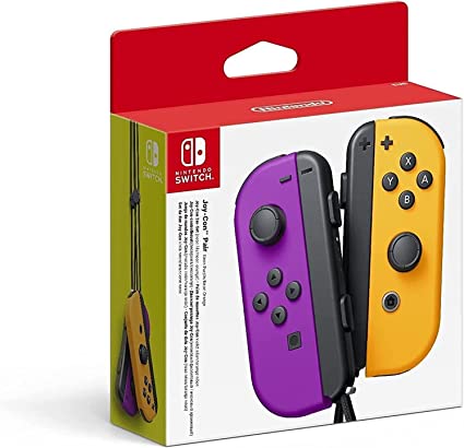 mando joycon lila y amarillo